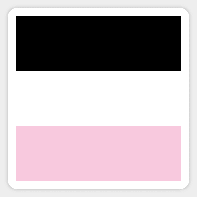 White Black Pink Stripes Magnet by speckled